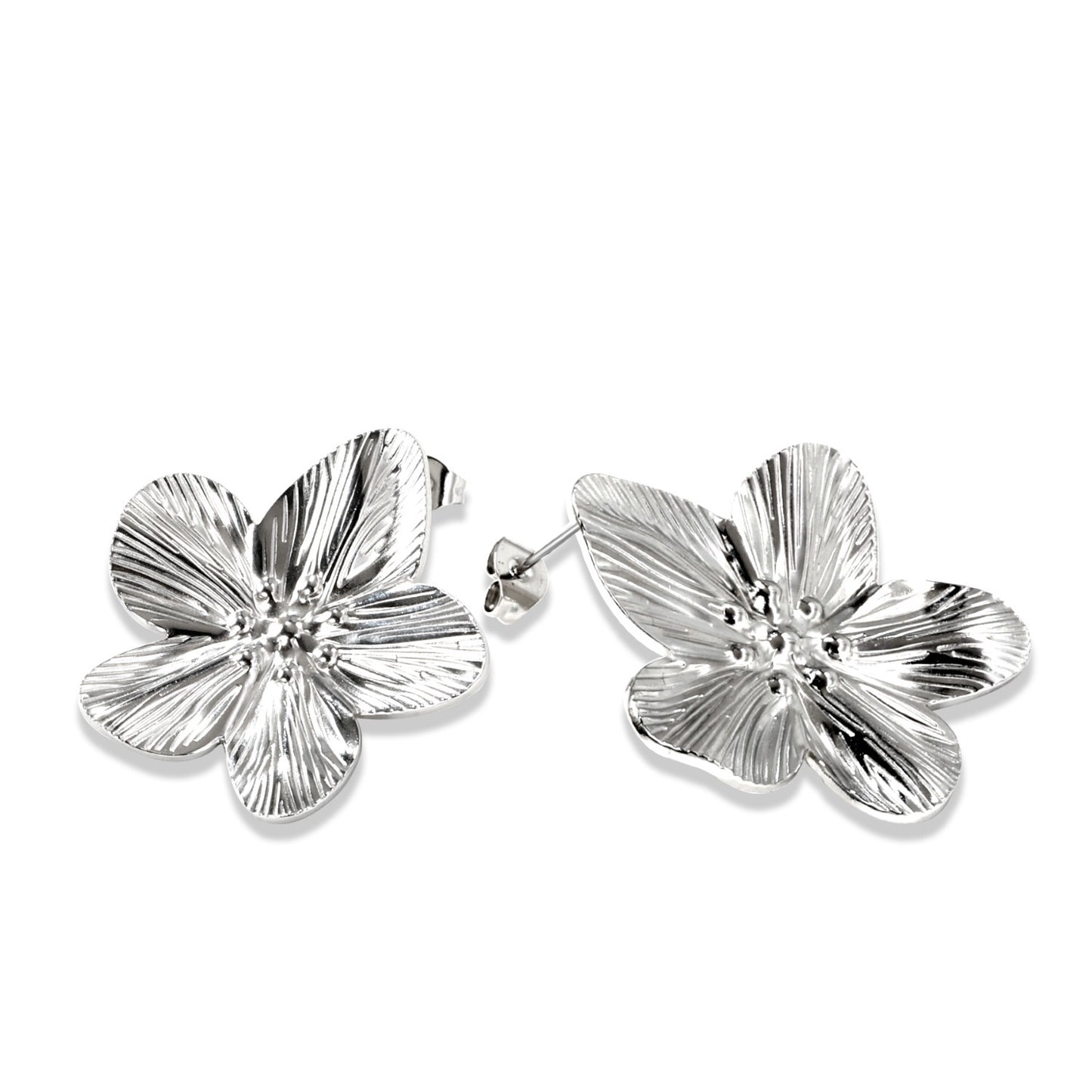 Fleur silver earrings