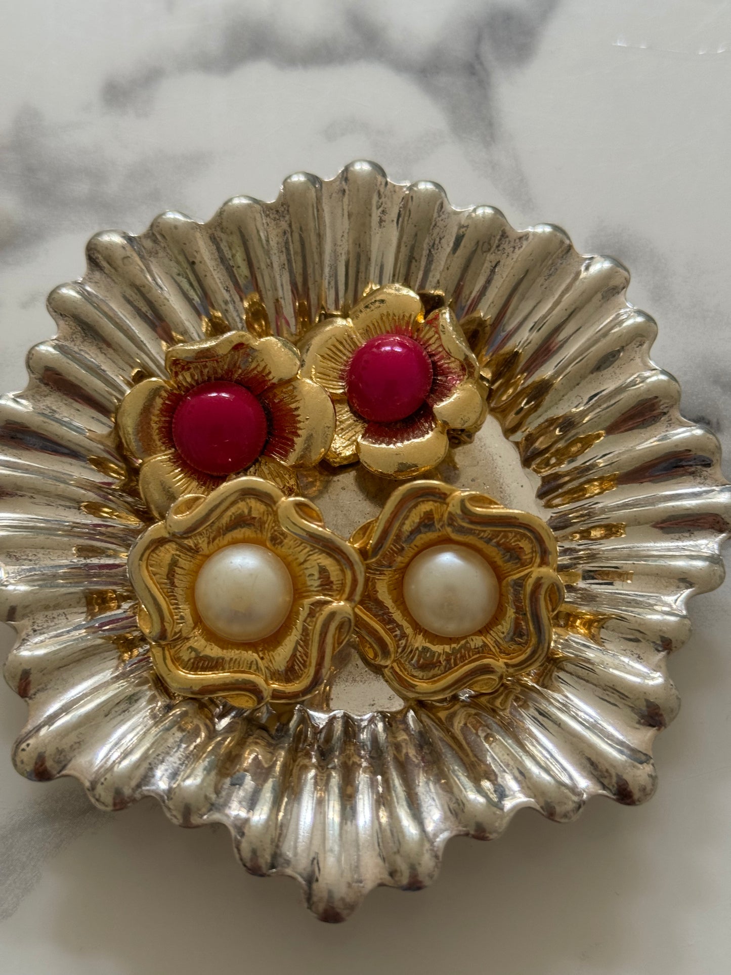 Fleur Rose clip-on earrings