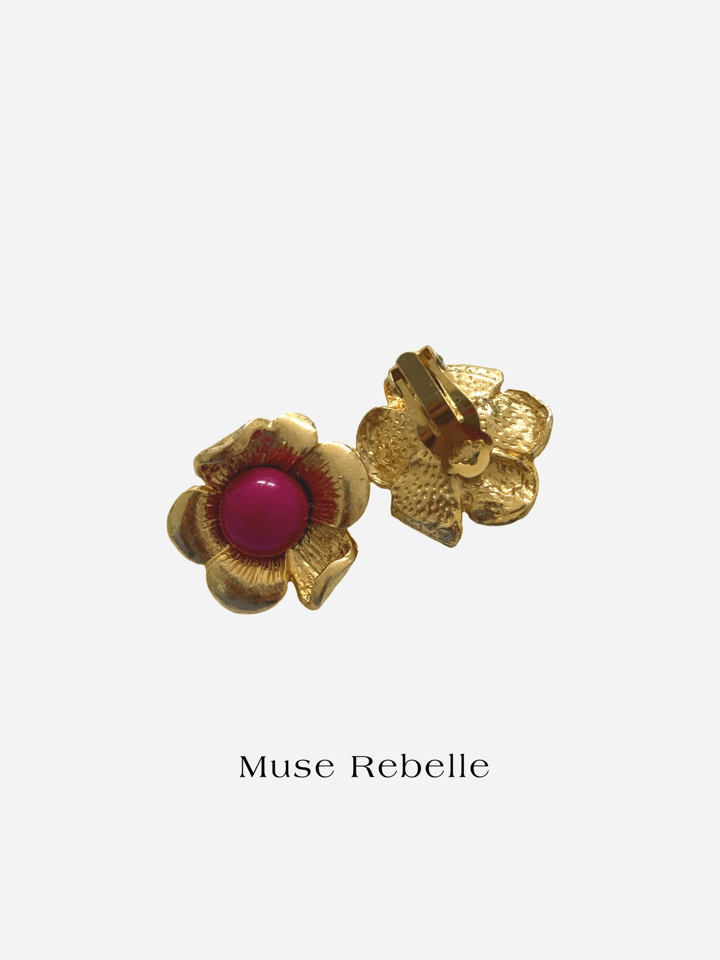 Fleur Rose clip-on earrings