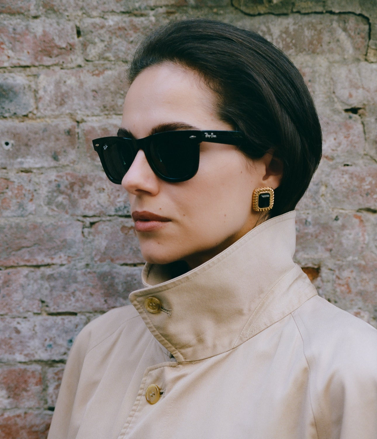 Jackie gold-plated earrings