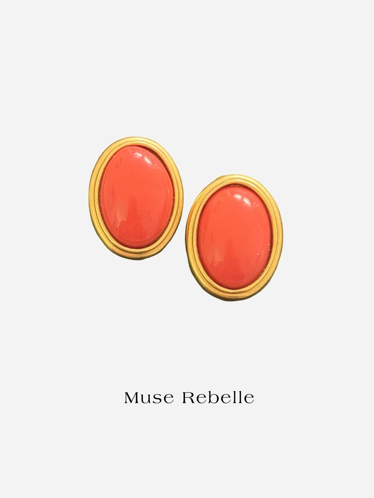 Madame Coral clip-on earrings