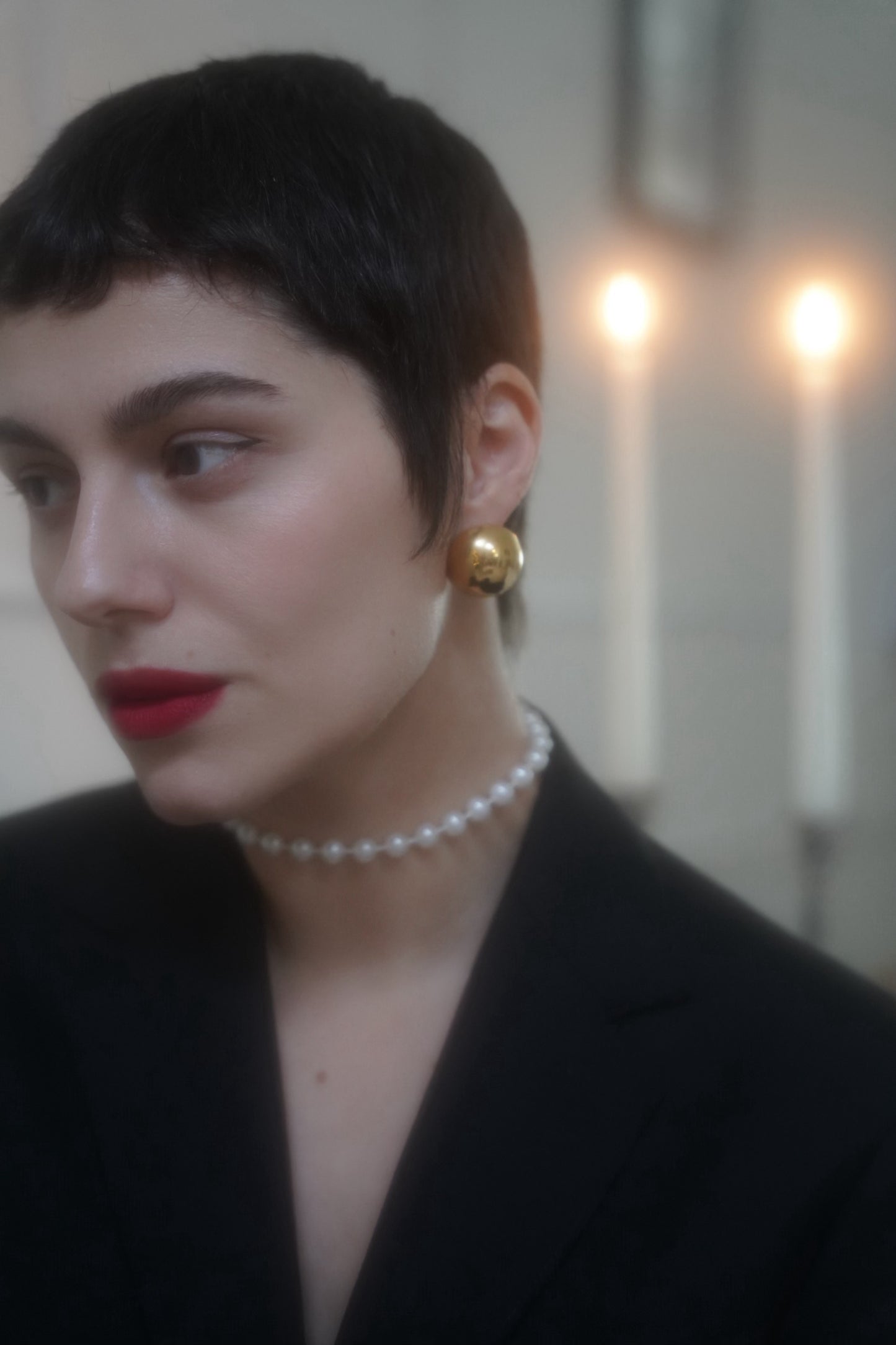 Diana gold-plated earrings