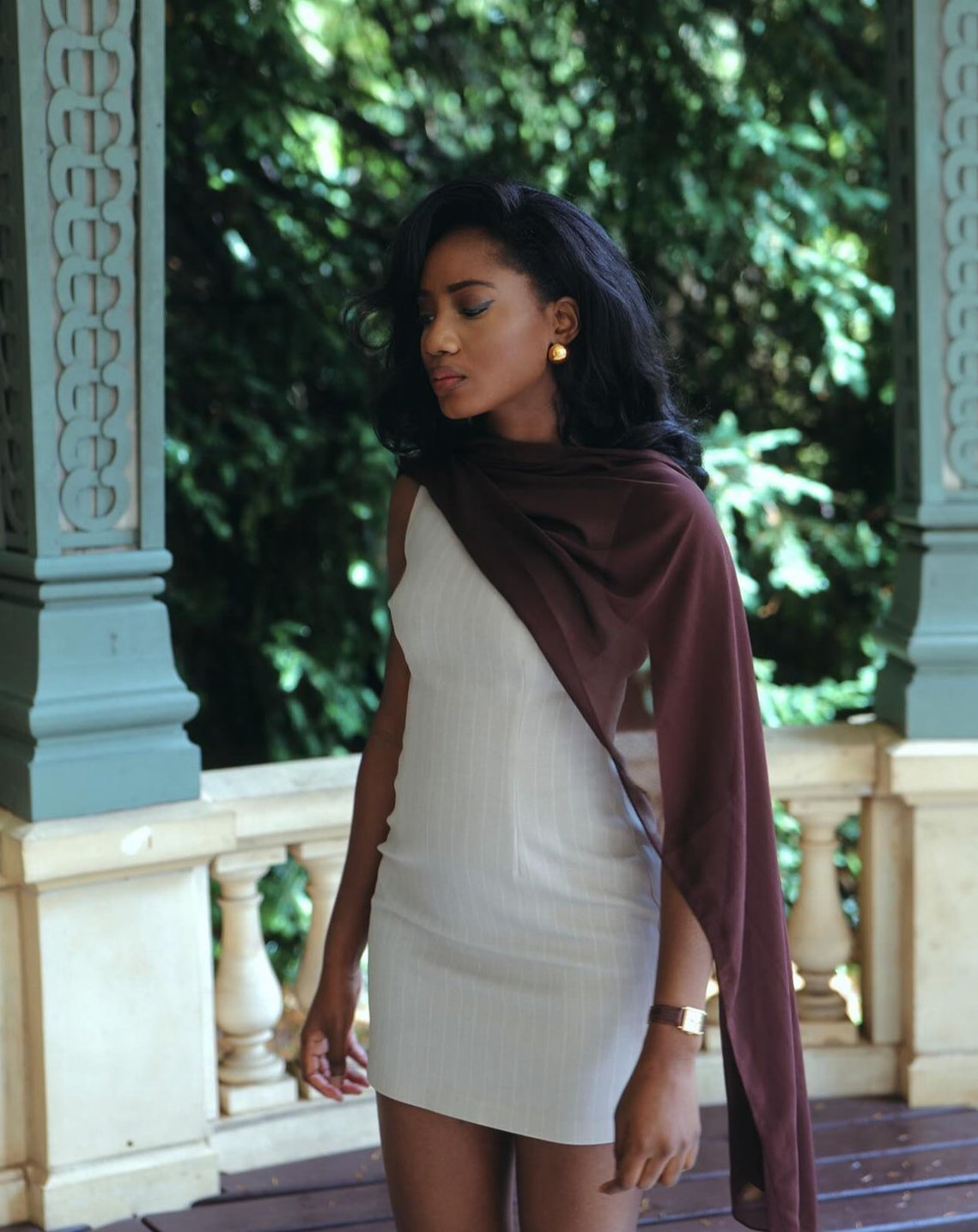 Diana gold-plated earrings