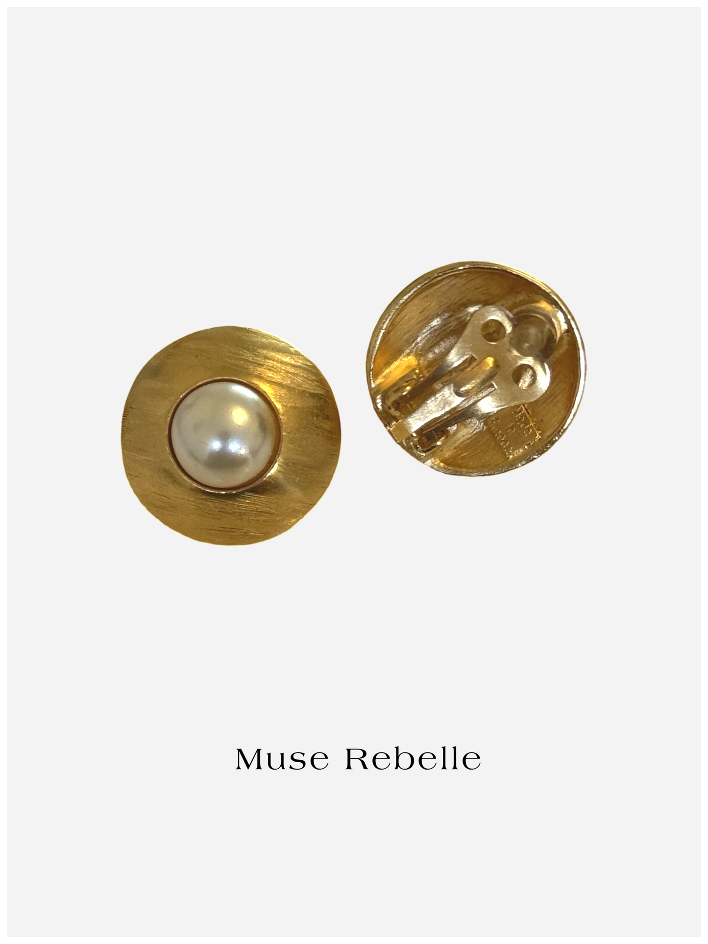 YSL pearl clip-on earrings