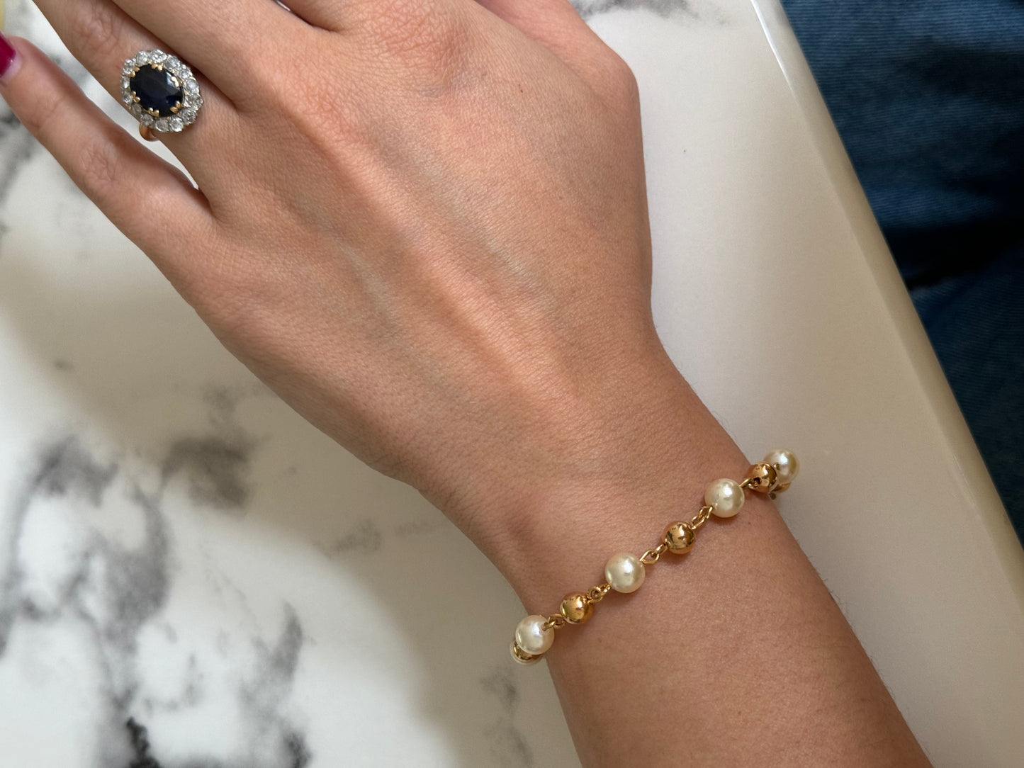 Mathilde set : clip-on earrings & bracelet