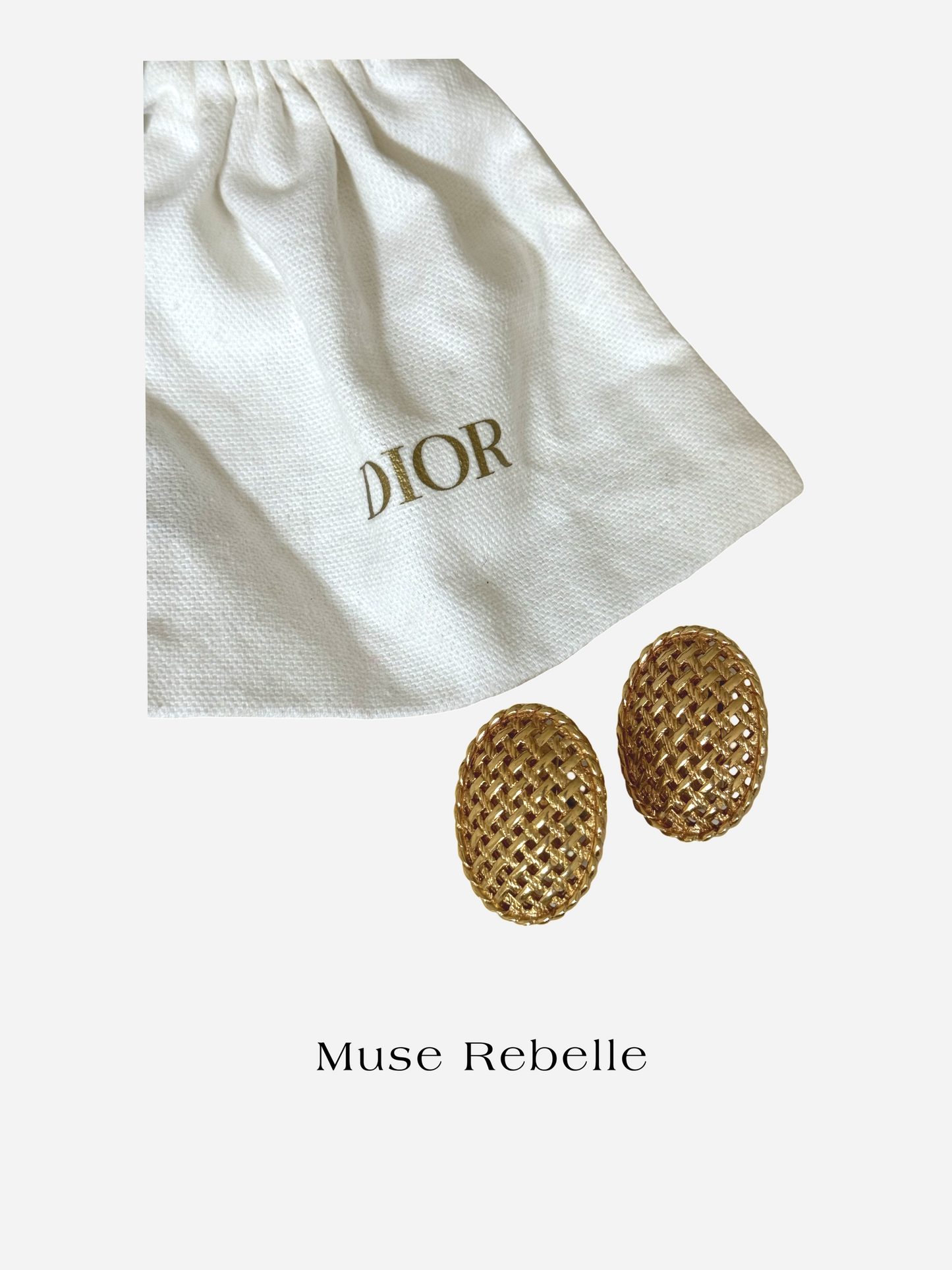 1980s DIOR gold-plated clip-on earrings