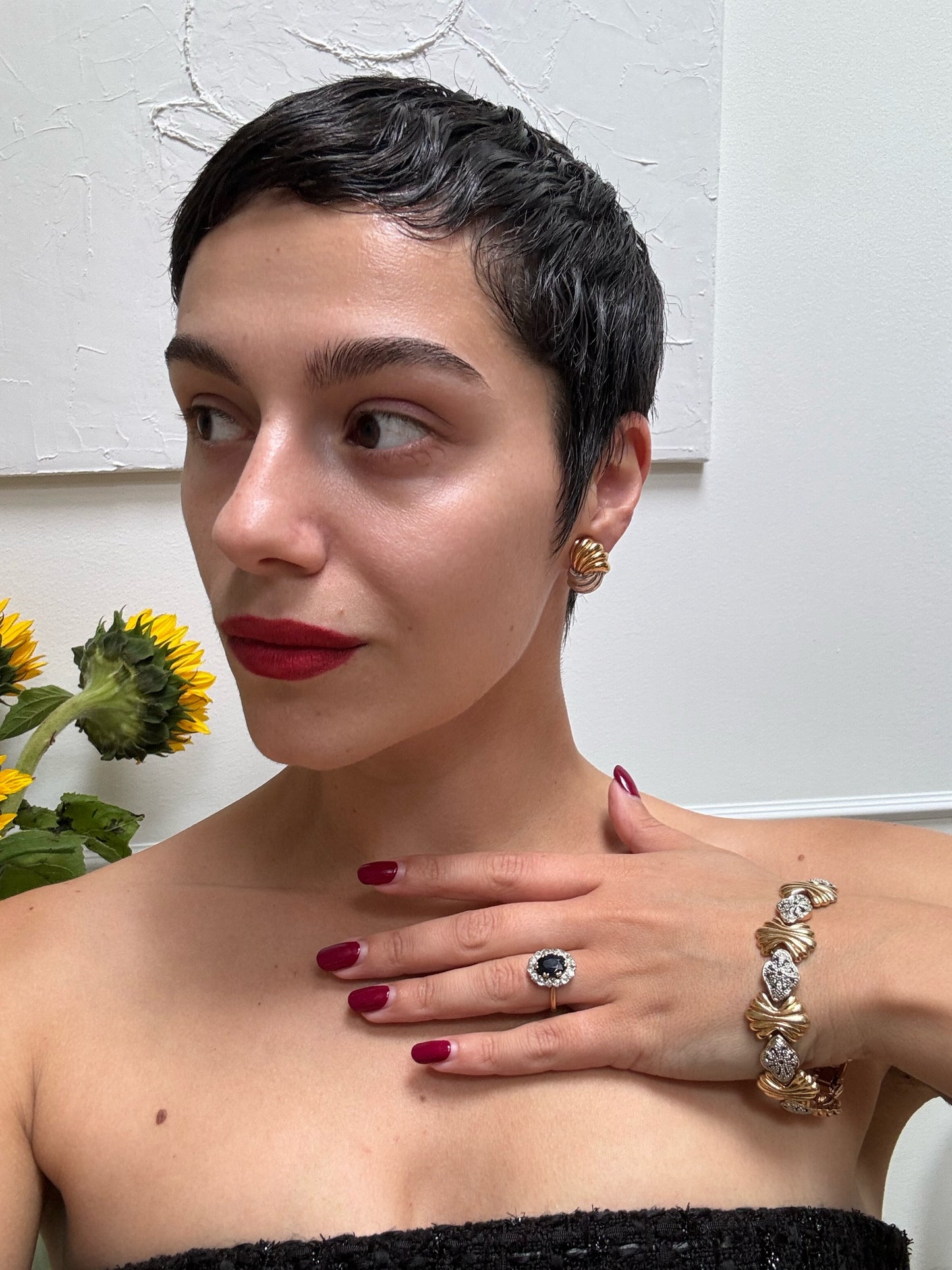 1980s vintage NINA RICCI Set (bracelet & earrings)