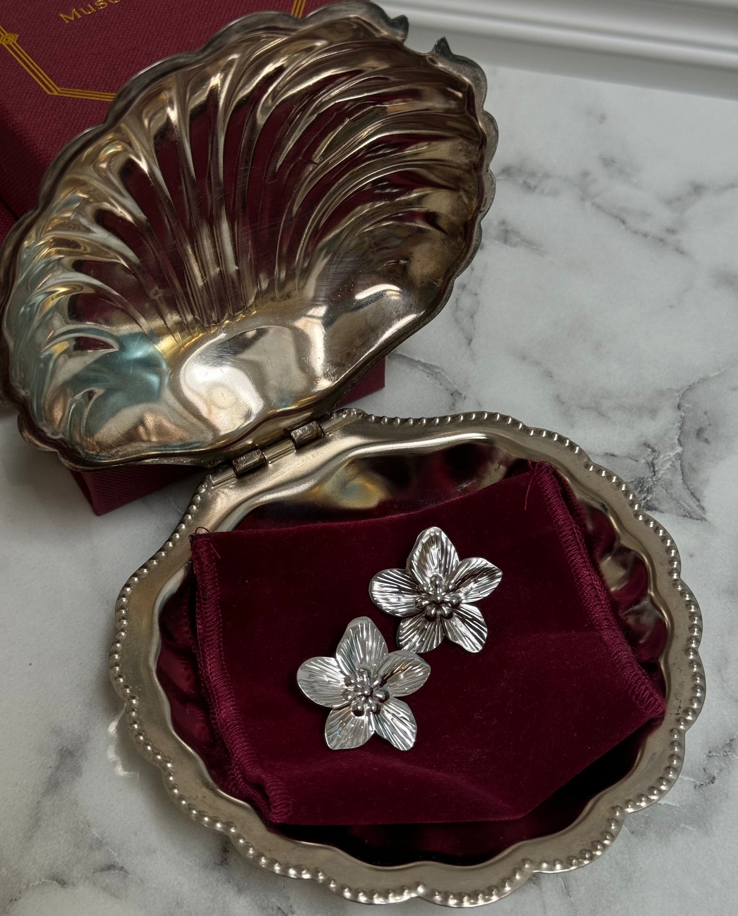 Fleur silver earrings