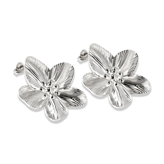 Fleur silver earrings