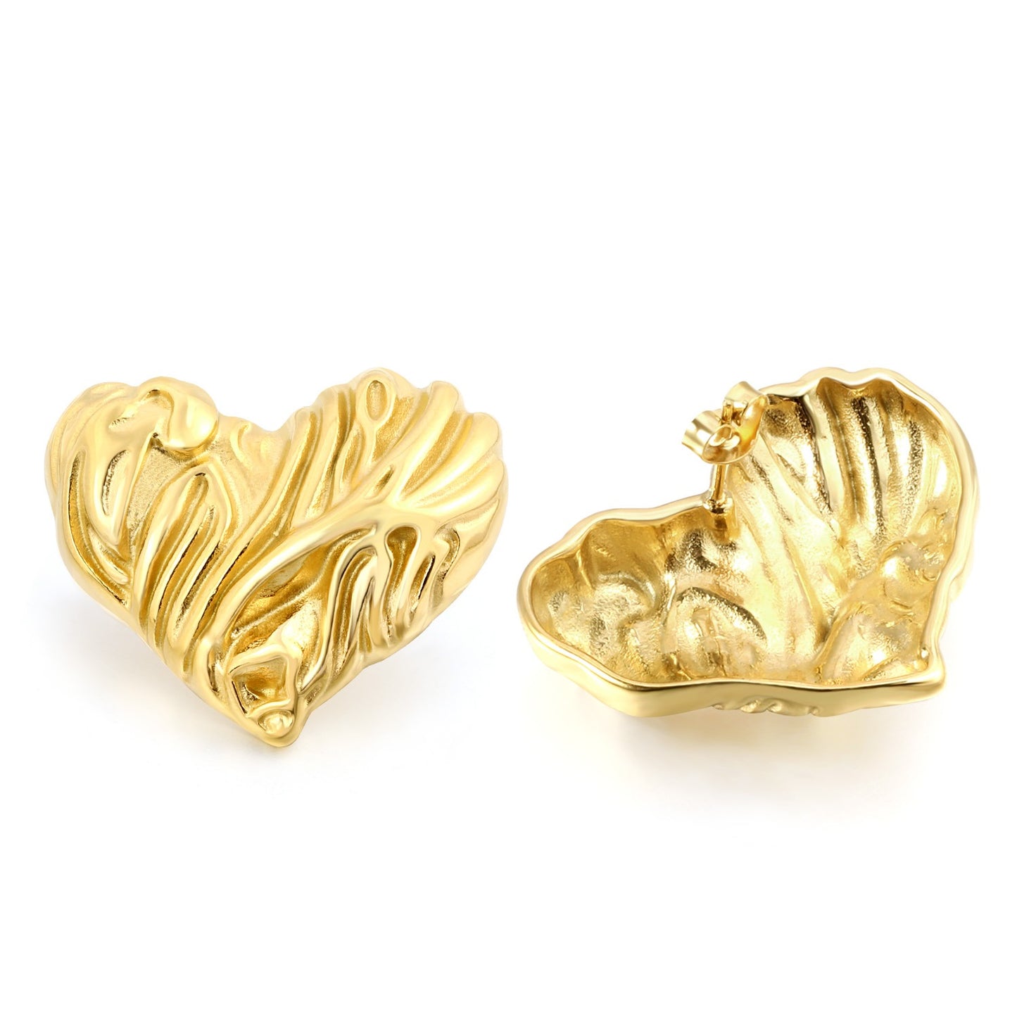 Valentine gold-plated earrings