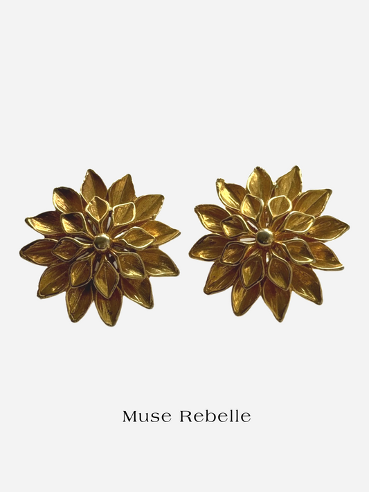 La Fleur Royal Clip-On Earrings