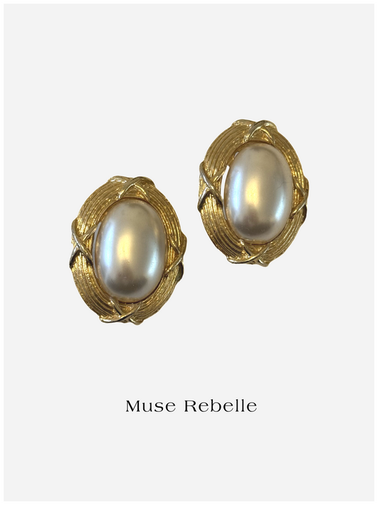 perle rare clip-on earrings