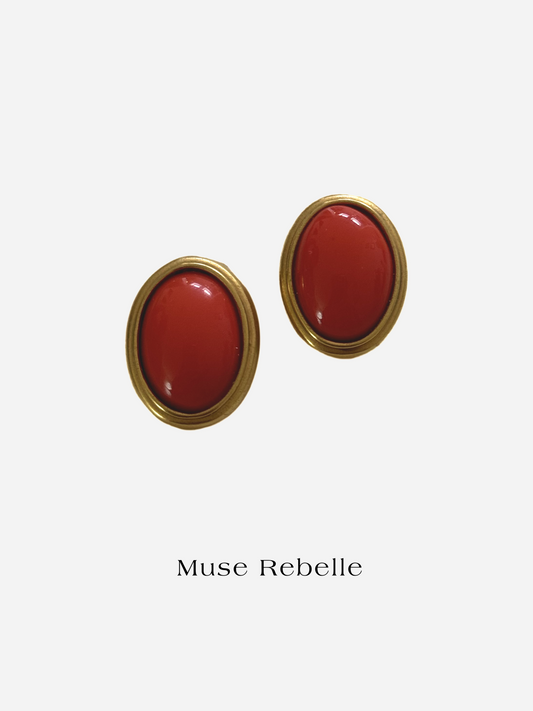 Madame Coral clip-on earrings