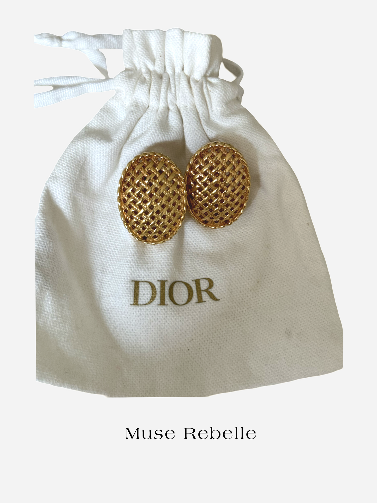 1980s DIOR gold-plated clip-on earrings