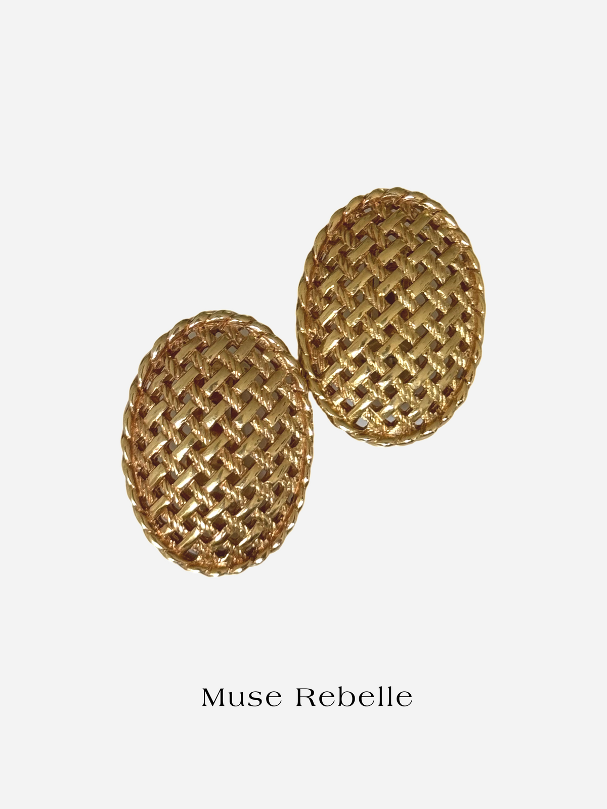 1980s DIOR gold-plated clip-on earrings – Muse Rebelle RARE Vintage 1980s Christian Dior Clip On Earrings, NIB main image 0