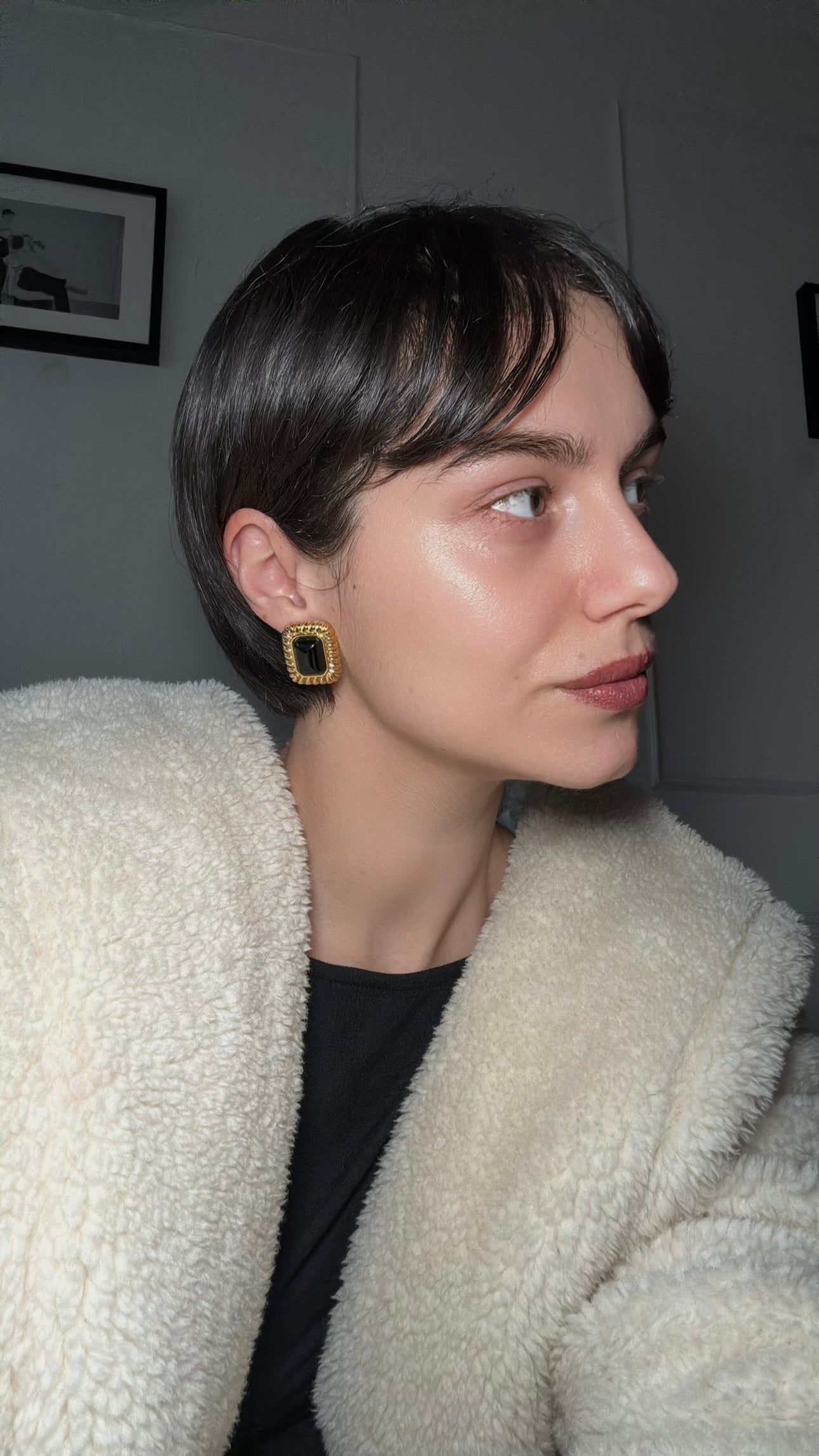 Jackie gold-plated earrings