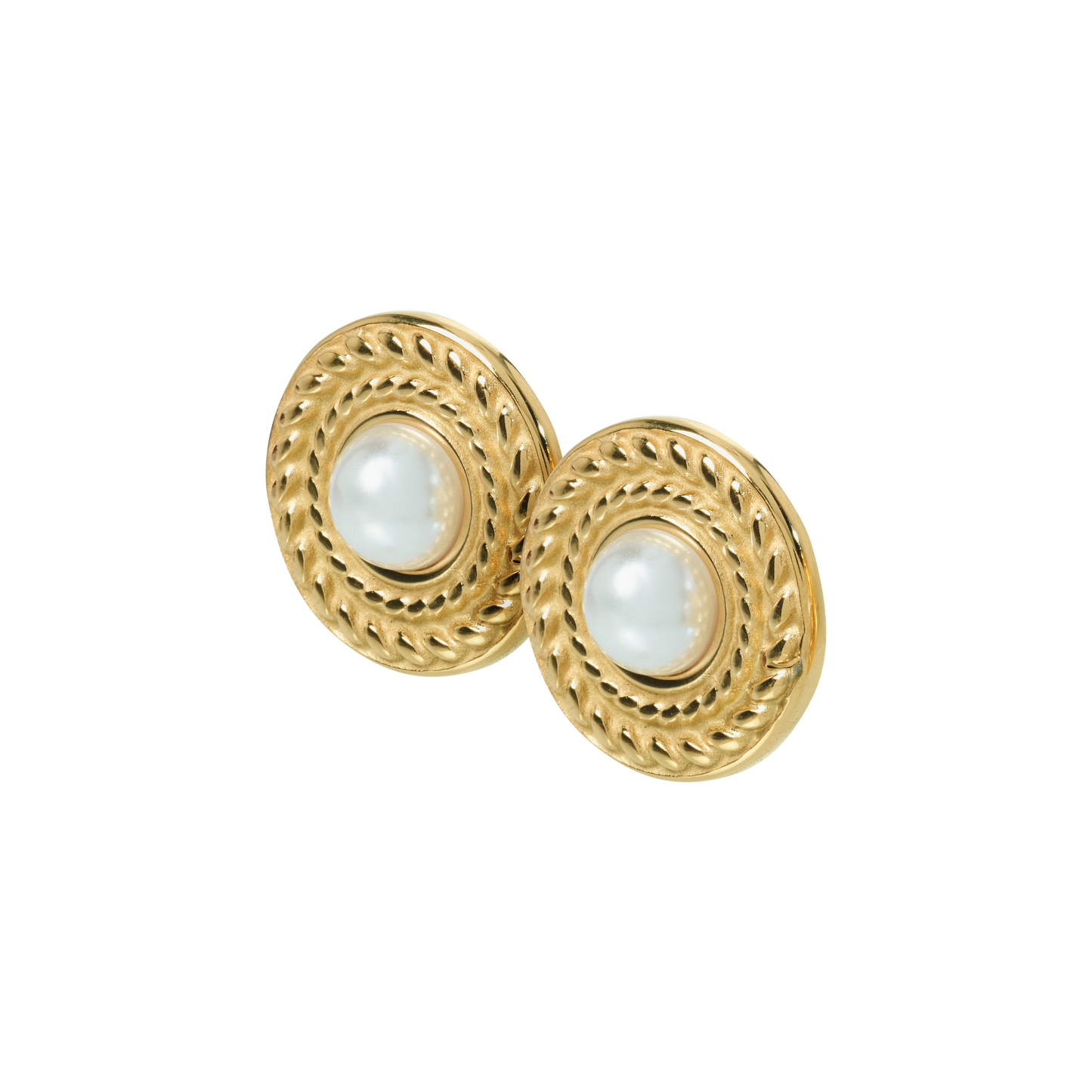Kelly pearl gold-plated earrings