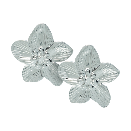 Fleur silver earrings