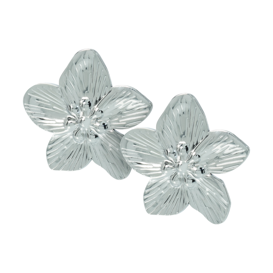 Fleur silver earrings