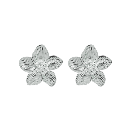Fleur silver earrings