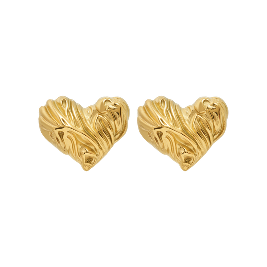 Valentine gold-plated earrings